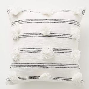 Anthropologie Pommed Felicity Pillow  - black/white